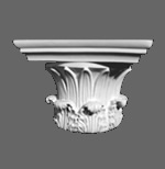 Temple of Winds capitcal for round, tapered, plain shaft fiberglass reinforced polymer column